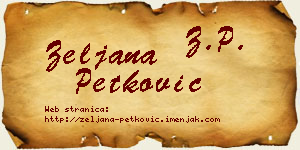 Željana Petković vizit kartica